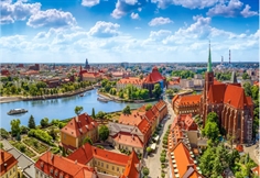 Aerial View of Wrocław, Poland