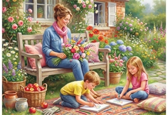 Mother's Day - Family in the Garden