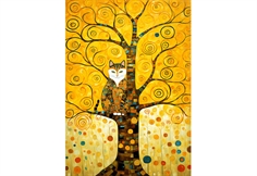 Gustav Klimt's Cat in the Tree of Life