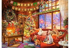 Christmas Evening With Pets