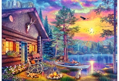 Evening Sunset Cabin