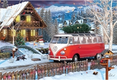 VW Christmas Bus (Plåtask)